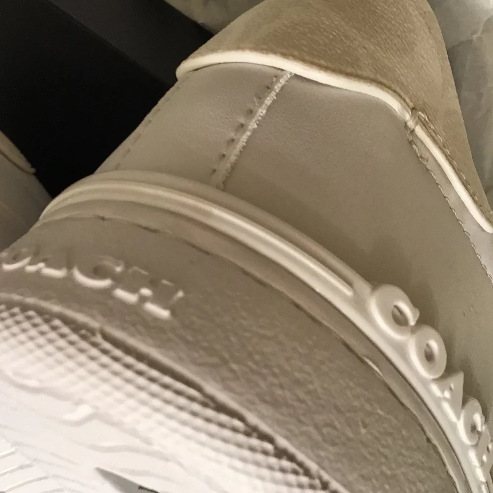 COACH ALL LEATHER OPTIC WHITE SIGNATURE SNEAKERS MENS - Picture 10 of 16